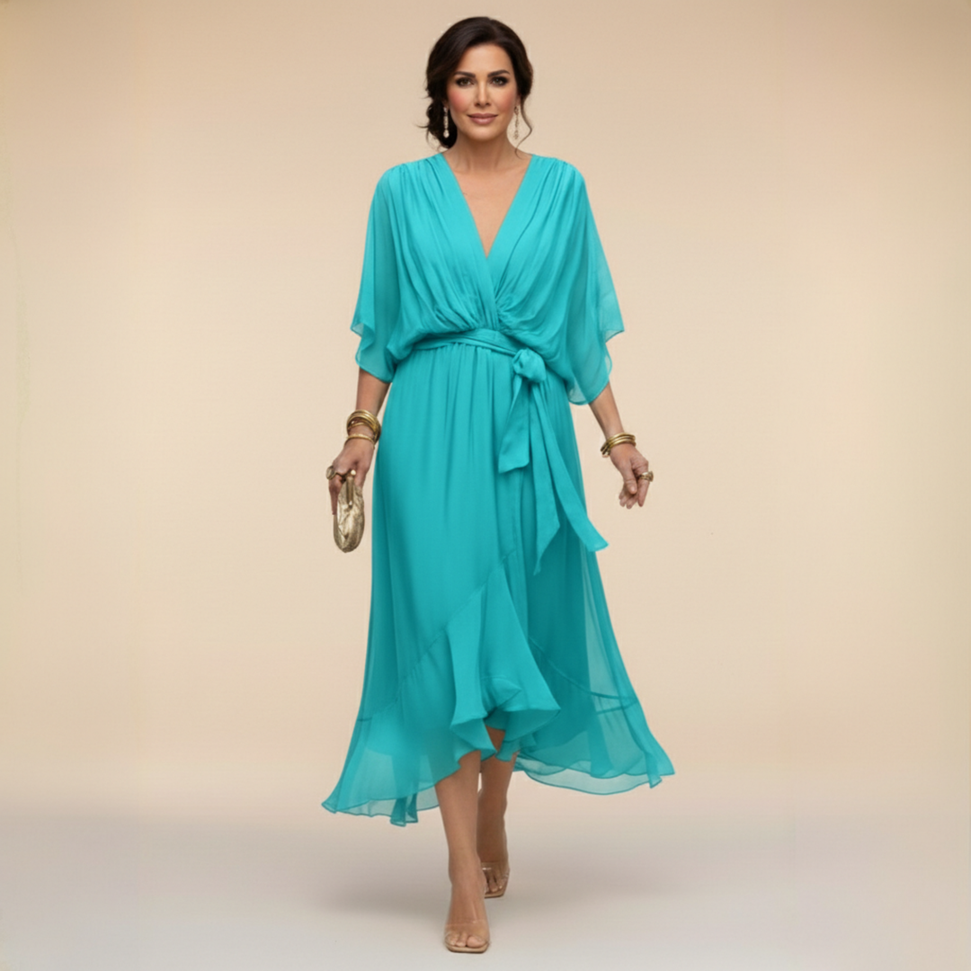 MARTA™ | ELEGANTNÍ ŠIFONOVÉ ŠATY S VÝSTŘIHEM DO V