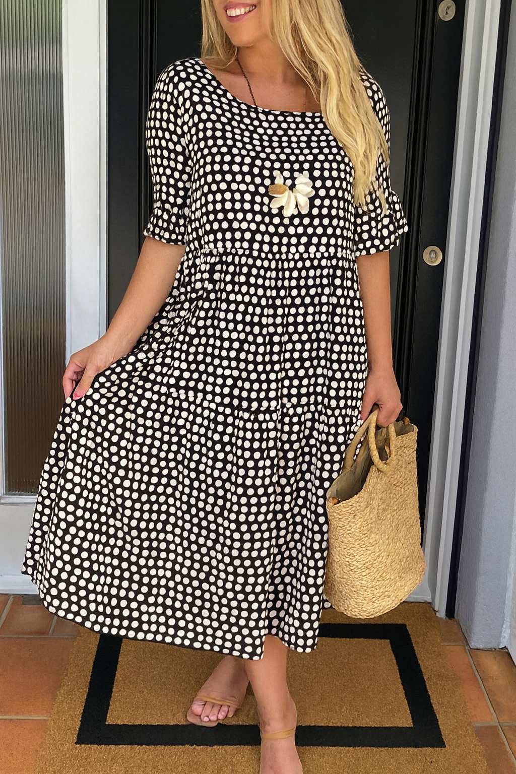 Marcela | Short Sleeve Midi Dress