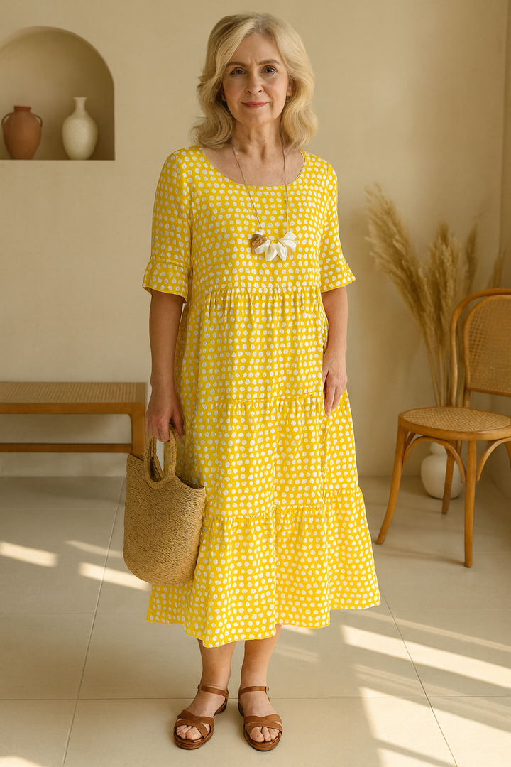 Marcela | Short Sleeve Midi Dress