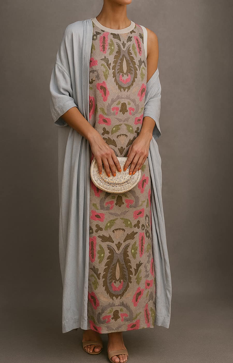Radka | Elegantní maxišaty s ladící šálou