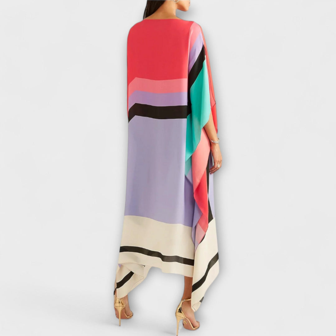 Elenora - Geometrický kaftan s volným střihem