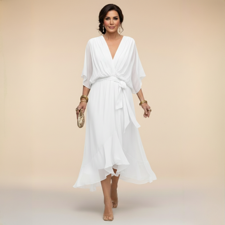 MARTA™ | ELEGANTNÍ ŠIFONOVÉ ŠATY S VÝSTŘIHEM DO V