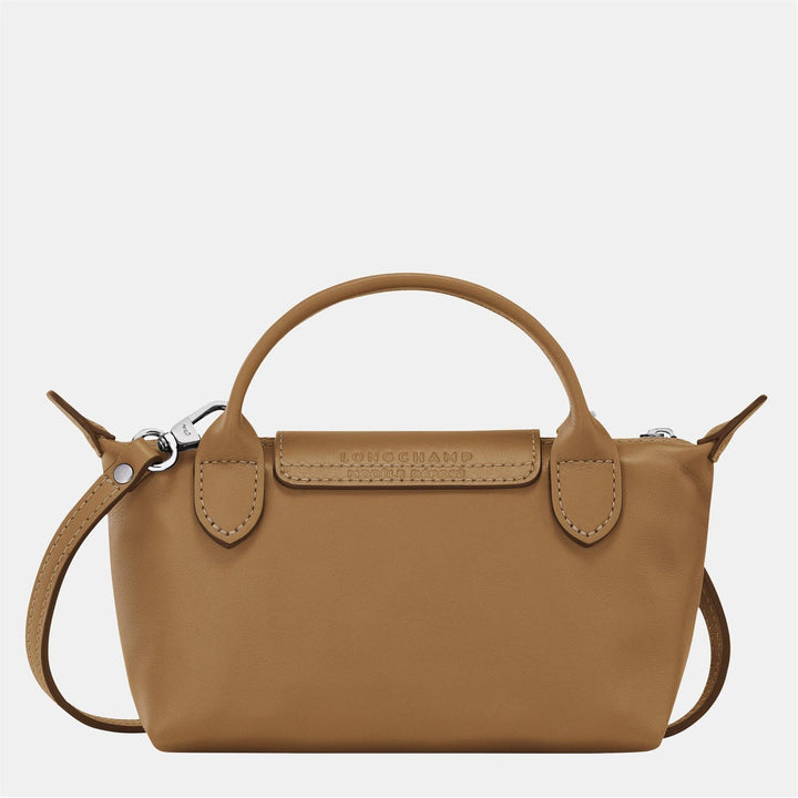 Mini kožená kabelka Longchamp – hnědá