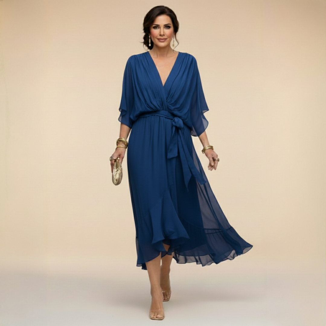 MARTA™ | ELEGANTNÍ ŠIFONOVÉ ŠATY S VÝSTŘIHEM DO V