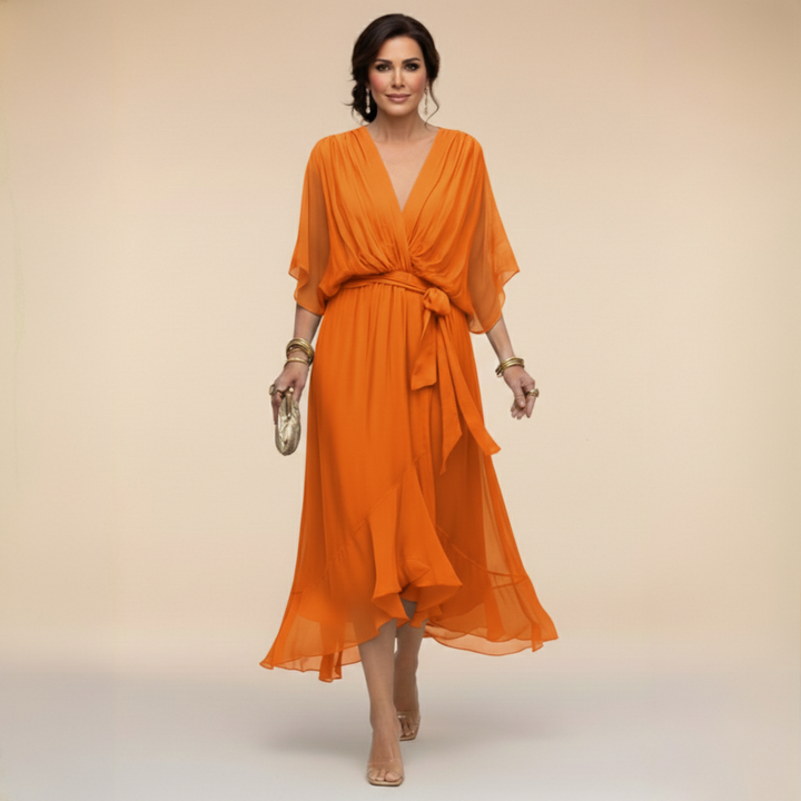MARTA™ | ELEGANTNÍ ŠIFONOVÉ ŠATY S VÝSTŘIHEM DO V