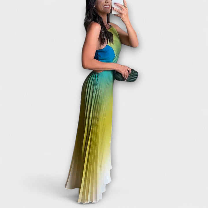 Haven - Stylové Maxi Šaty bez Rukávů s Tie-Dye